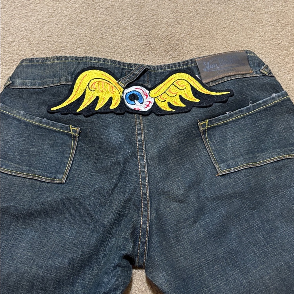 🌸NEW🌸 Rare Von Dutch Vintage Flying Eye Distressed Jeans
